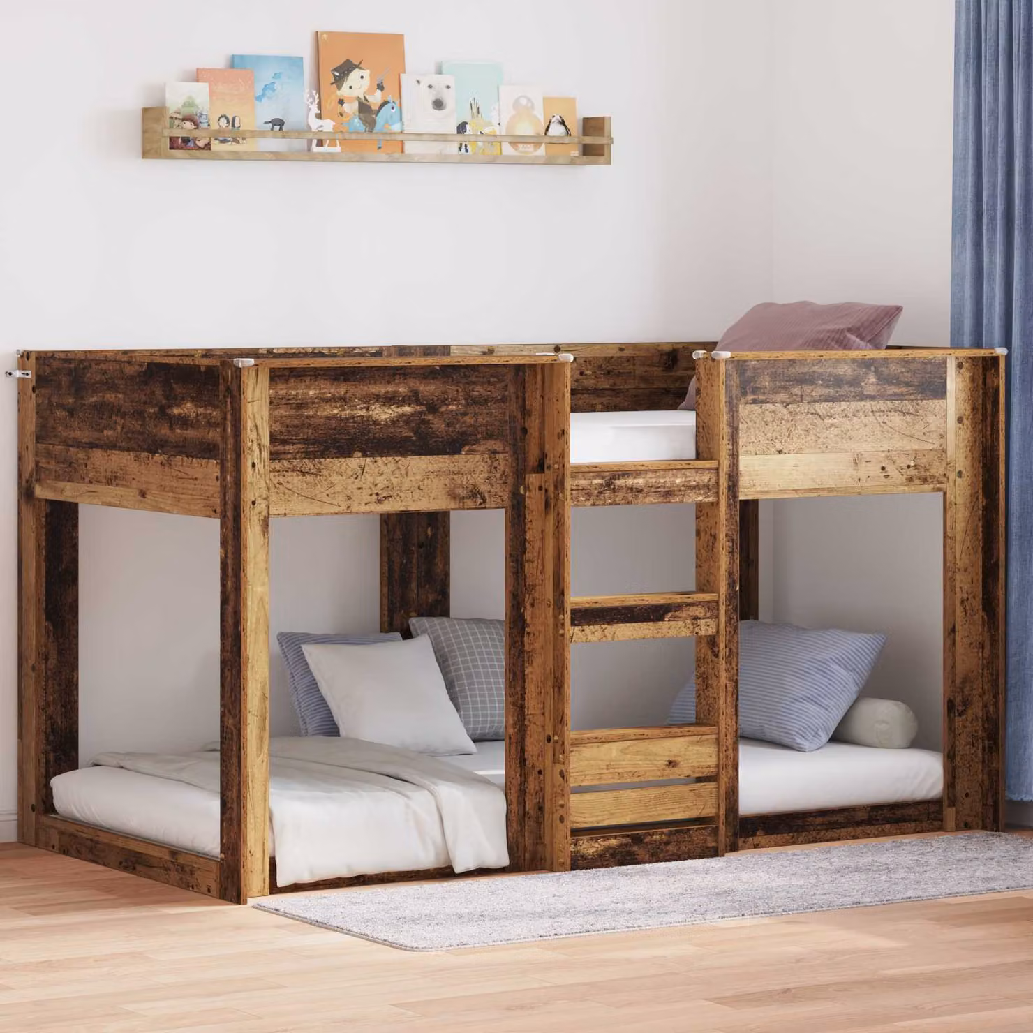 Letto a castello per bambini vidaXL in legno marrone L: 75 cm, P: 94 cm, H: 193 cm