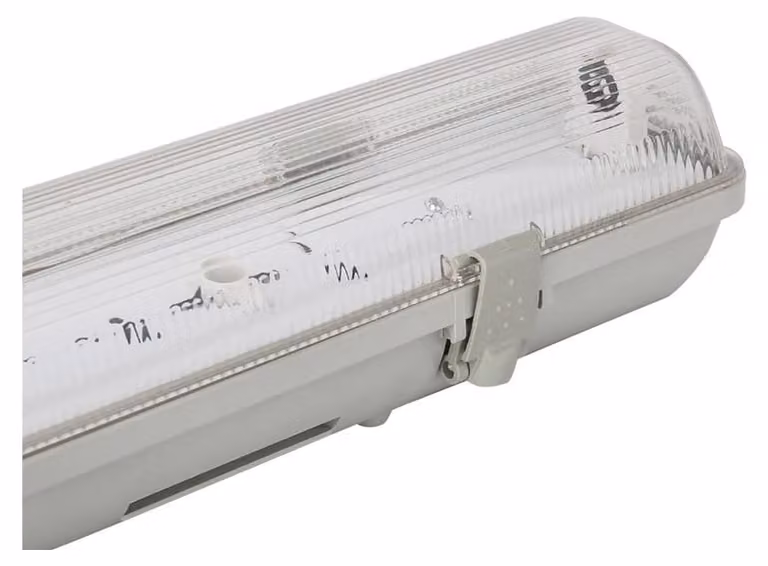 Lampada da esterno per tubo da 1,2 metri, grado di protezione IP65, dimensioni 1265x85x88 mm, colore bianco