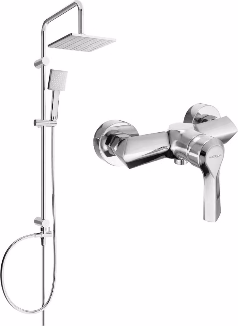 Mexen Tord set doccia esterno con soffione e miscelatore doccia Sabre, cromo - 72140200-00
