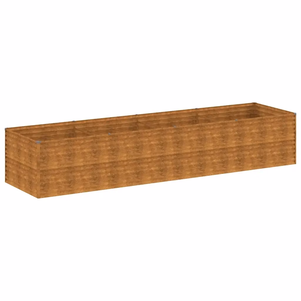 Fioriera Rialzata da Giardino vidaxl in Acciaio Corten Marrone L: 386 cm, P: 100 cm, H: 69 cm – 2