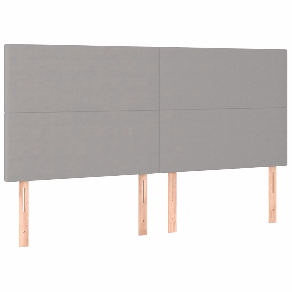 Testiera decorativa Design Mania in tessuto grigio chiaro L: 180 cm, P: 5 cm, H: 118-128 cm – 2
