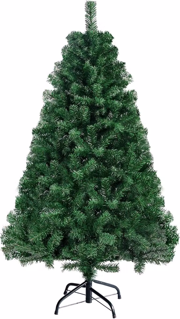 ALIGHTUP: Albero di Natale artificiale da 120 cm con 230 punte in PVC, abete decorato con supporto, colore verde