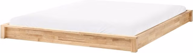 Letto con rete in legno marrone chiaro 160 x 200 cm senza testiera, design minimalista