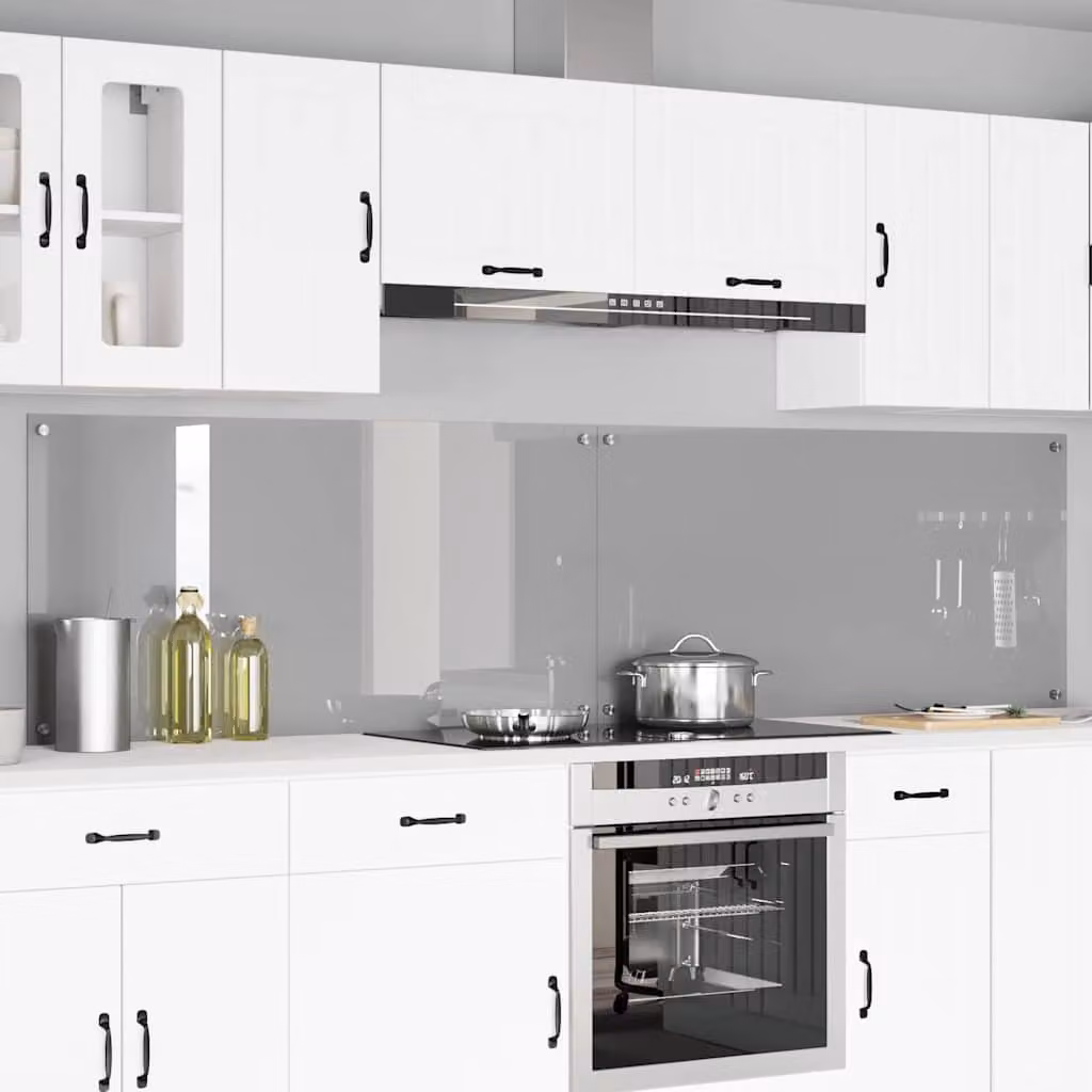 Set di 2 schienali da cucina vidaXL colore grigio chiaro, L: 120 cm, H: 60 cm
