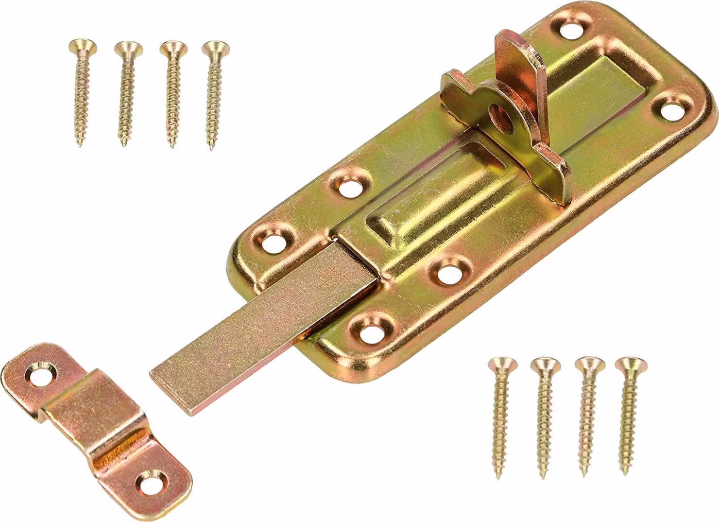 KOTARBAU® Catenaccio 100 mm con frontale per porte zincato giallo zincato universale