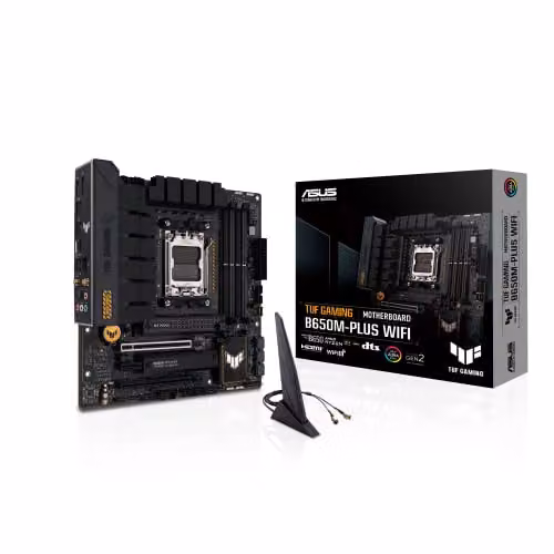 ASUS TUF GAMING B650M-PLUS WIFI, Scheda Madre AMD mATX, Slot DDR5, Nera