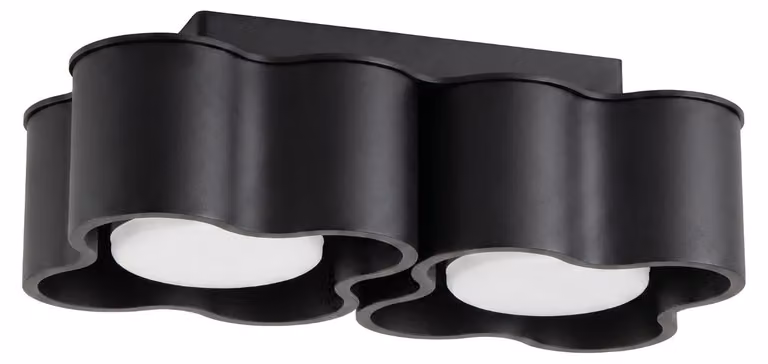 Plafoniera OVIO 2 nera Gx53 2xGx53 10W alluminio 8x12x24,5cm Sollux Lighting