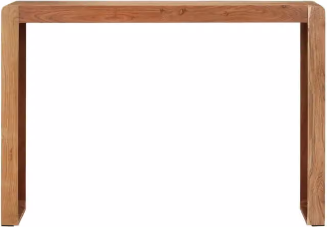 Tavolo Consolle da Ingresso in Legno di Acacia Marrone, Stile Rustico, L 110 cm x P 30 cm x H 76 cm