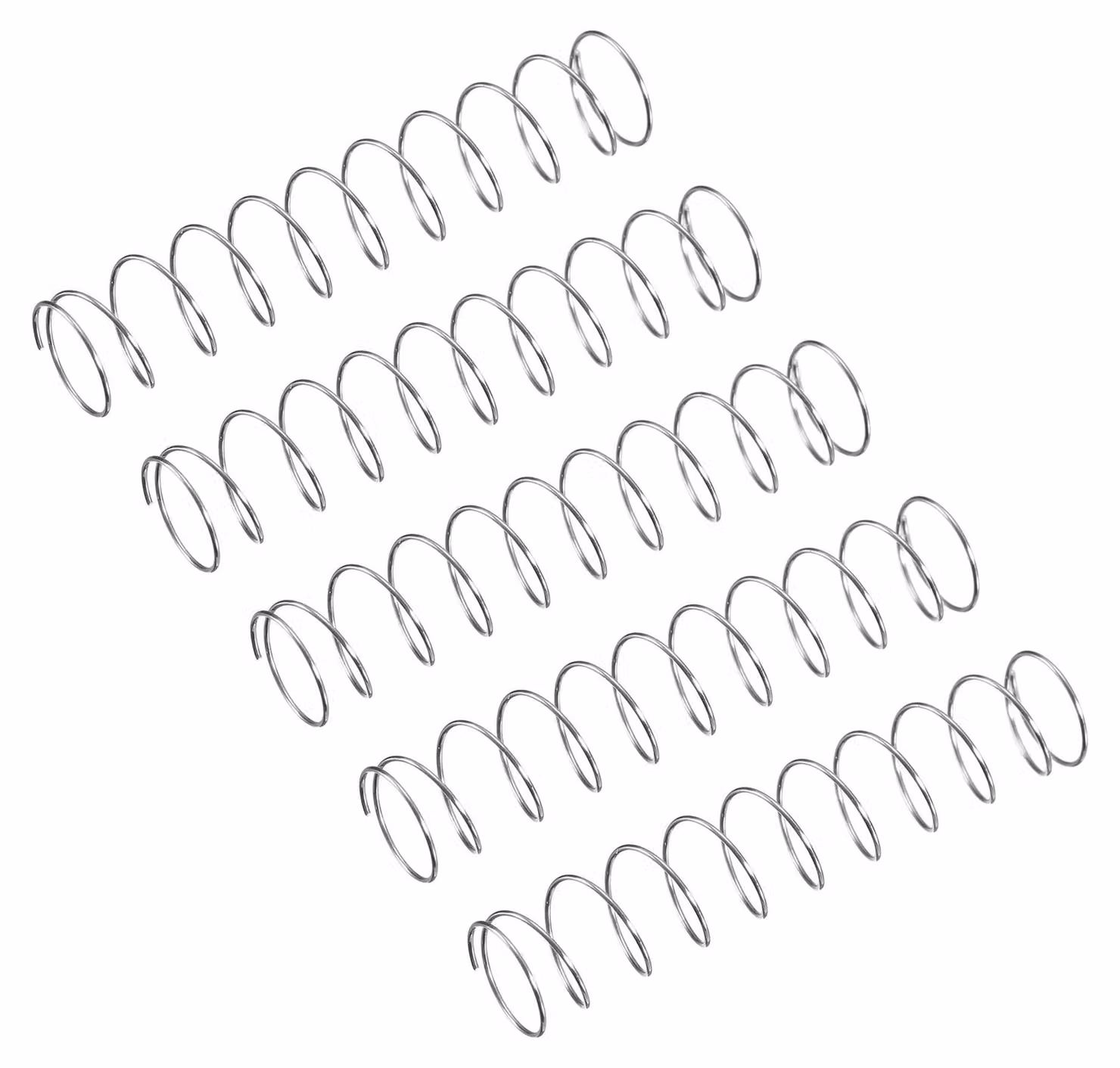 5 molle a compression, acciaio inossidabile 304, 8x0,4x40 mm, colore argento