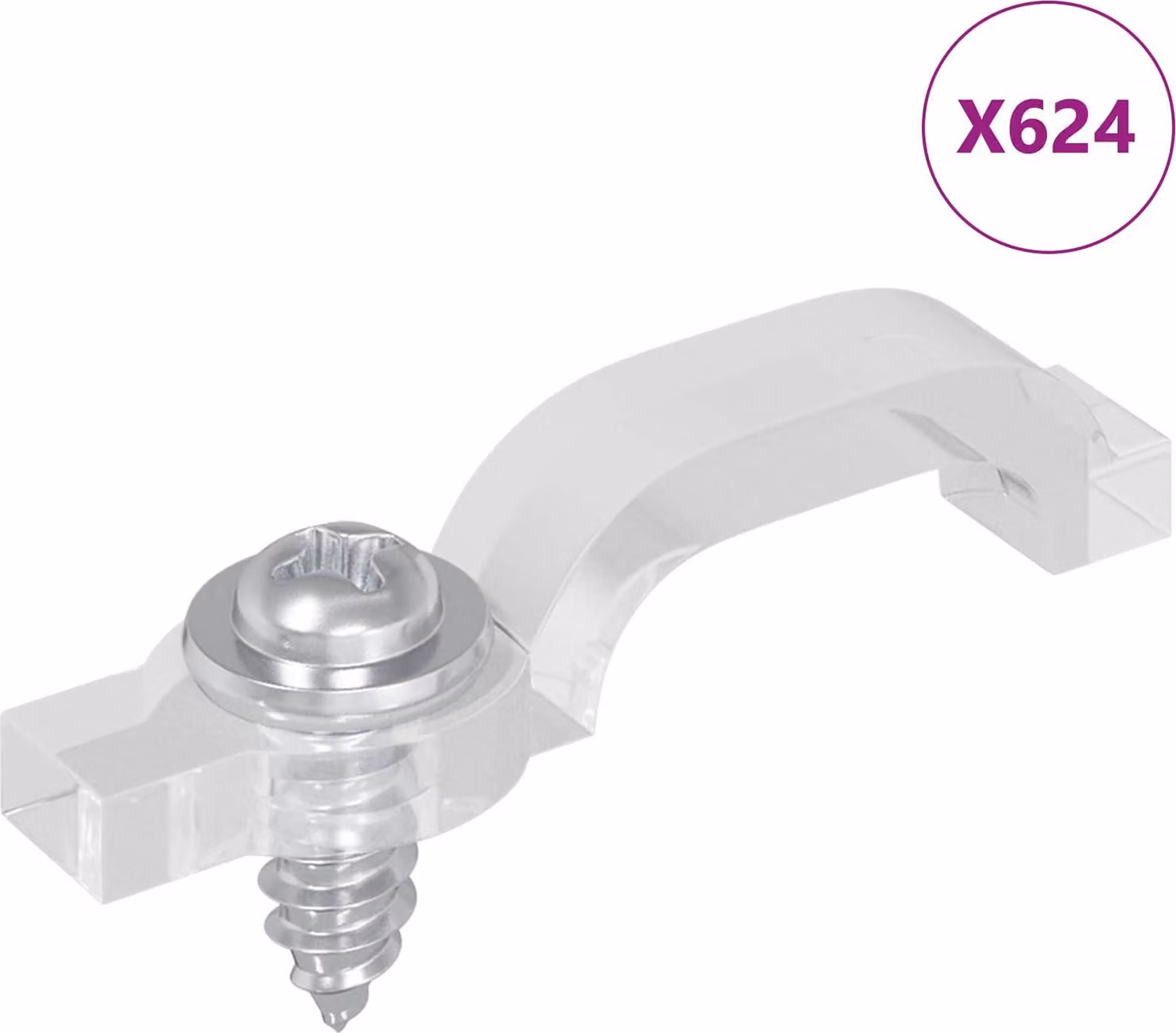 Clip per Striscia LED 23,8 mm 12 pcs Trasparente