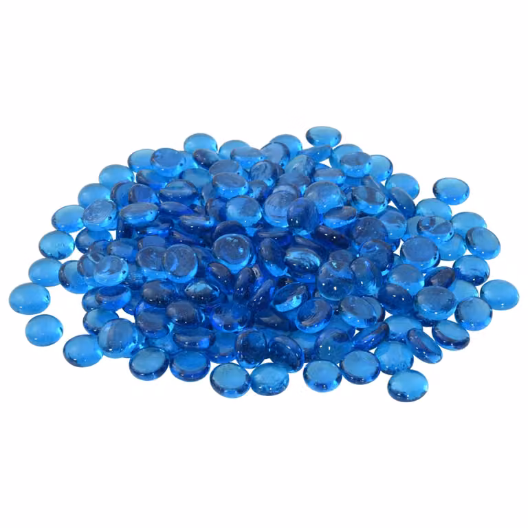 Perle di vetro rotonde vidaXL Celeste, dimensione 17-19 mm
