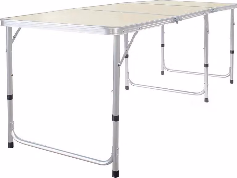 Verk 14470 Tavolo da campeggio pieghevole 180 x 60 cm beige