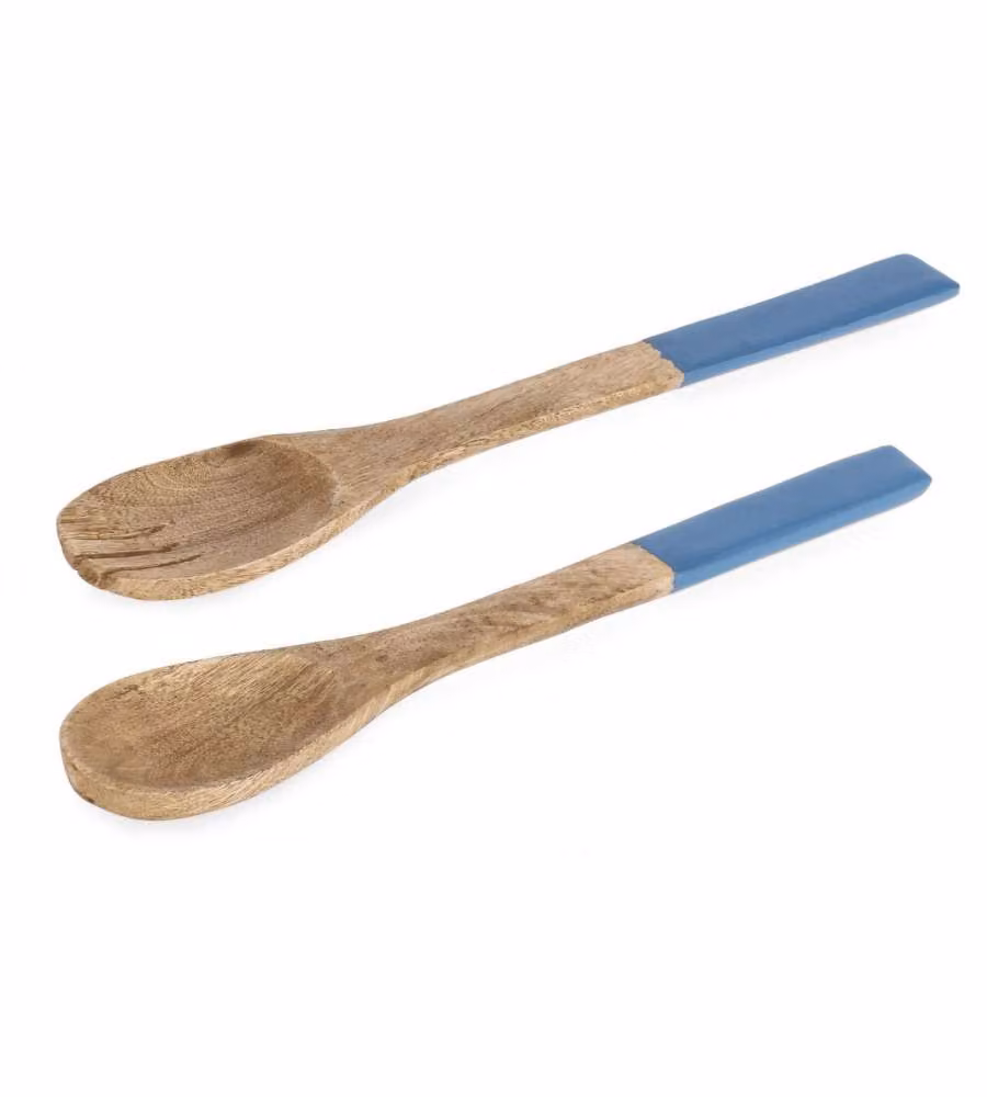Set 2 Posate Knossos Insalata Blu 28 cm - Servizio Pratico Tavola
