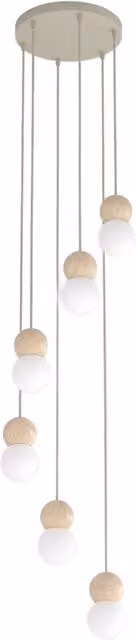 Lampada a sospensione LOOP LED beige bianco Emibig