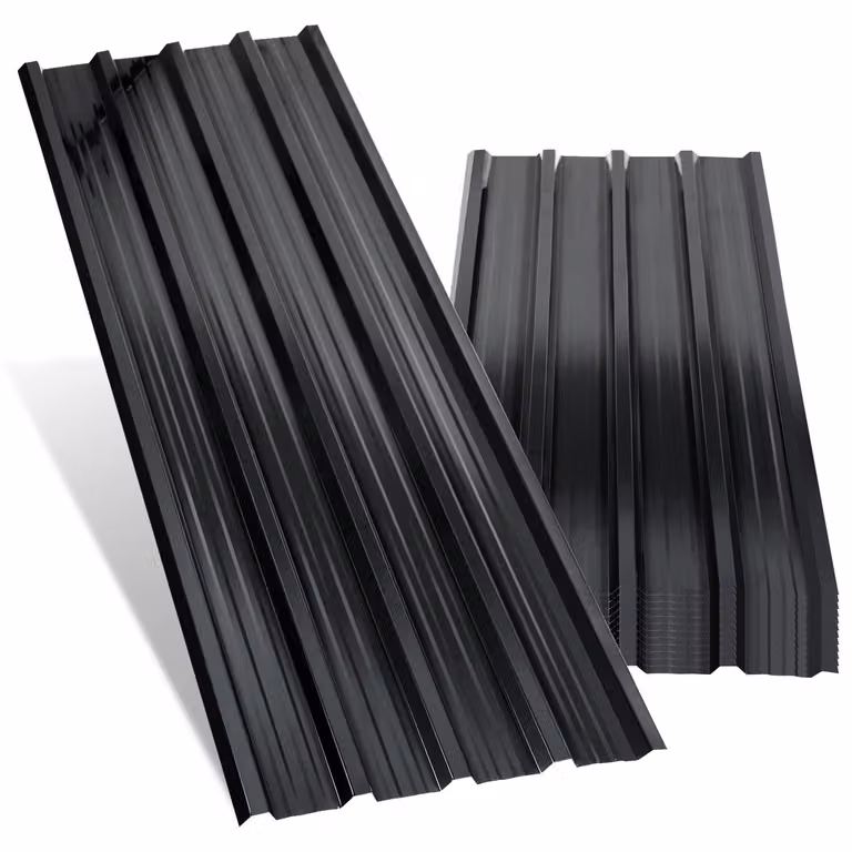 12x lastre trapezoidali 129x46cm = 7m² Pannelli per tetti Lastra per tettoia Carport Lastra profilata Lastra per pareti Lastra per tetto zincata antracite Lastra ondulata