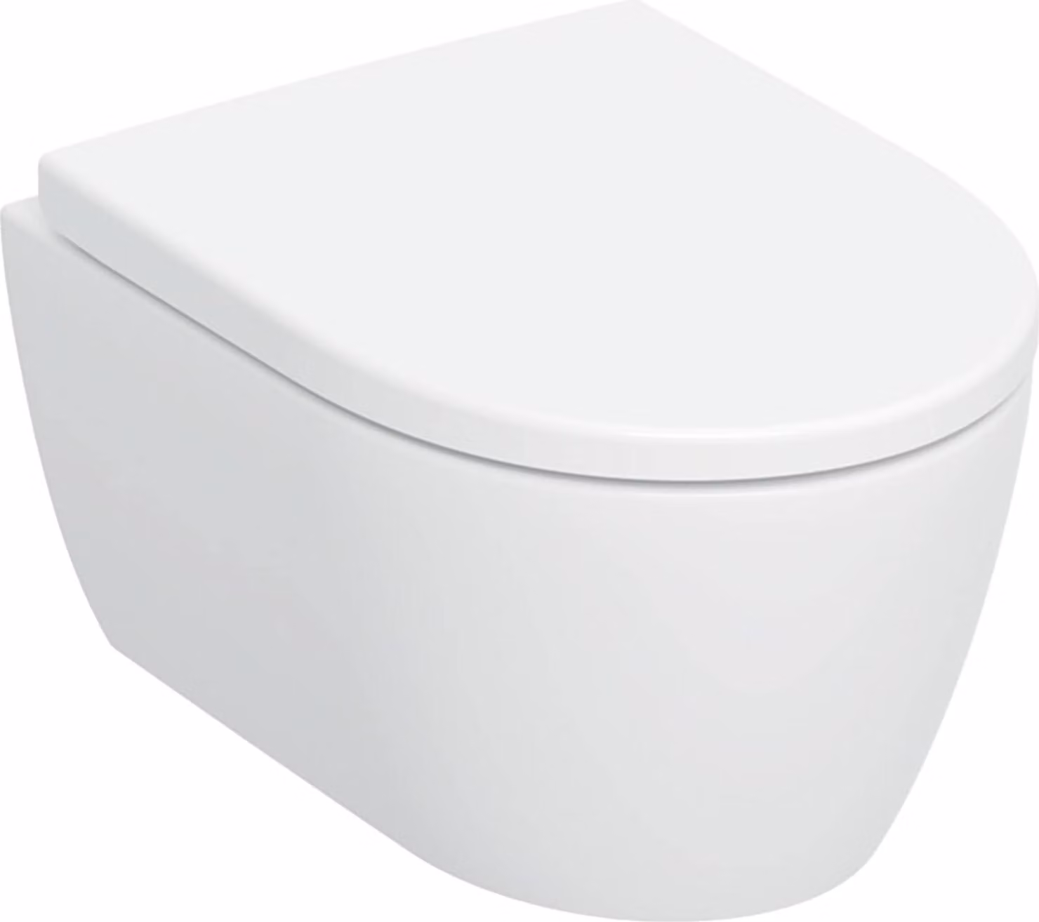 Geberit iCon Set WC suspendu, à fond creux, saillie réduite, design céramique fermé, TurboFlush, siège de WC inclus, 503.048.00.8, 503.048.00.8