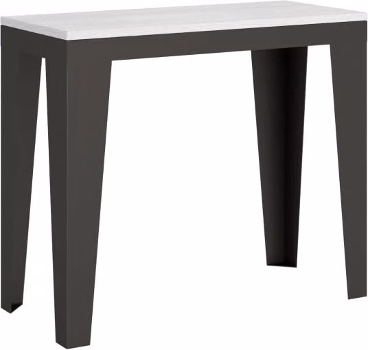 Consolle Allungabile Giordanoshop in Nobilitato Bianco Opaco L/P/H: 90-196 x 40 x 77 cm