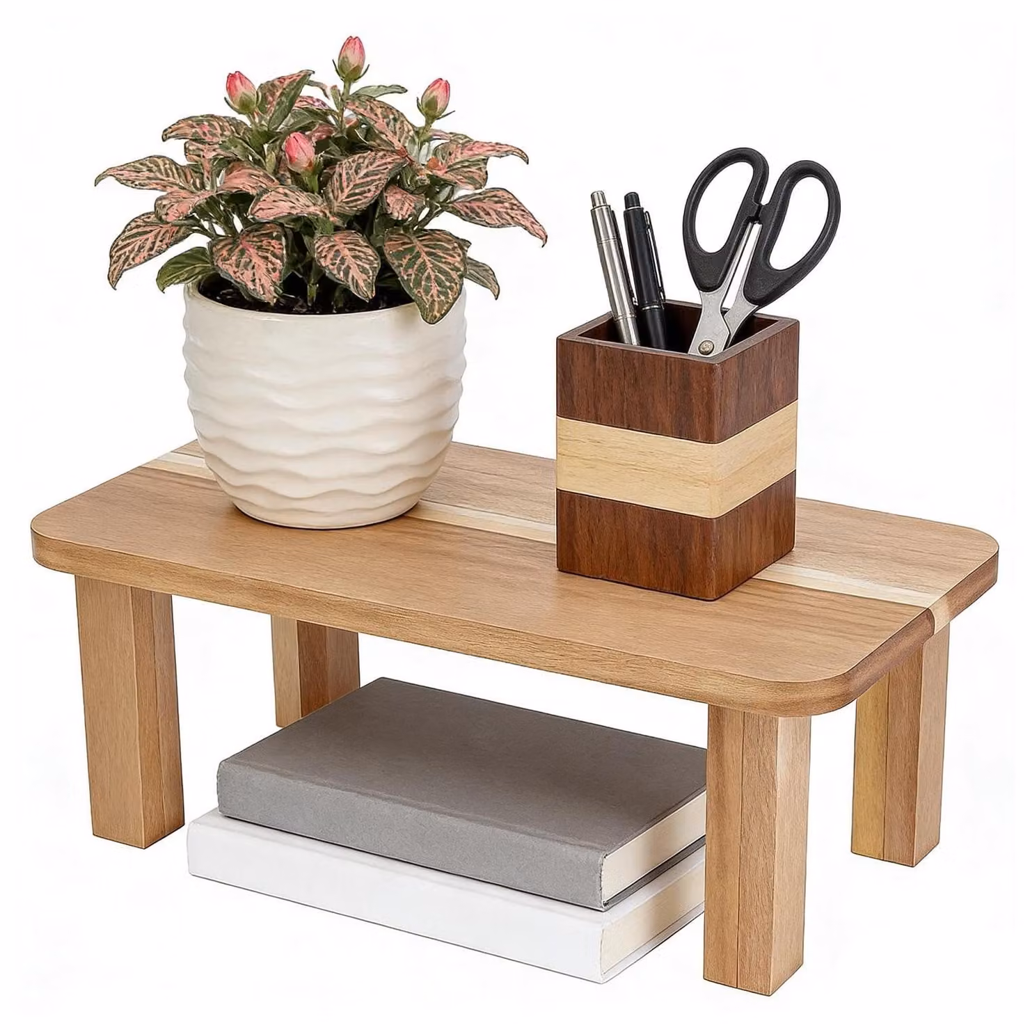 Omgoods - Piano rialzato in legno per scrivania, ideale per cucina e bagno