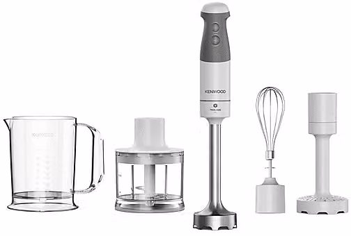 Frullatore ad immersione Kenwood Triblade XL HBM40.306WH, 850W, con asta in acciaio inox, Bianco