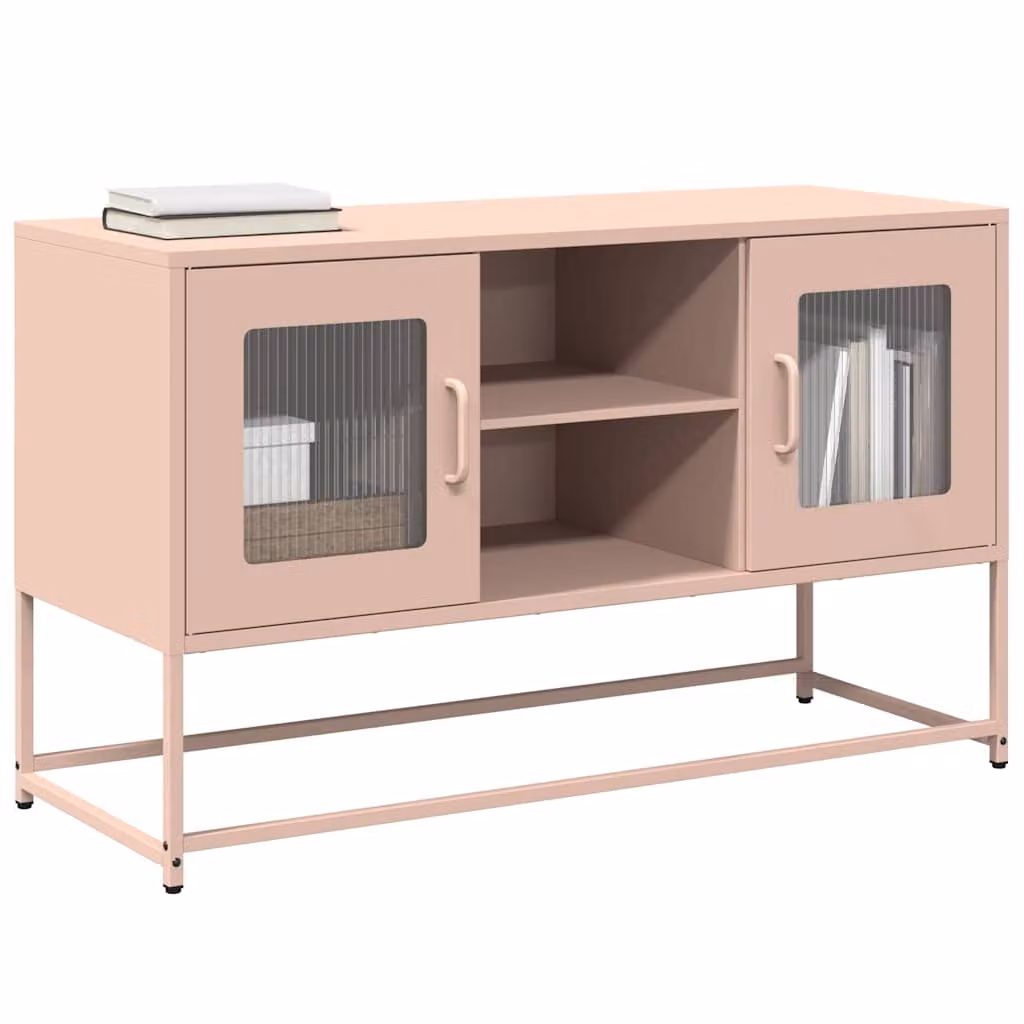 Mobile TV vidaXL in metallo rosa L: 100,5 cm, P: 39 cm, H: 60,5 cm