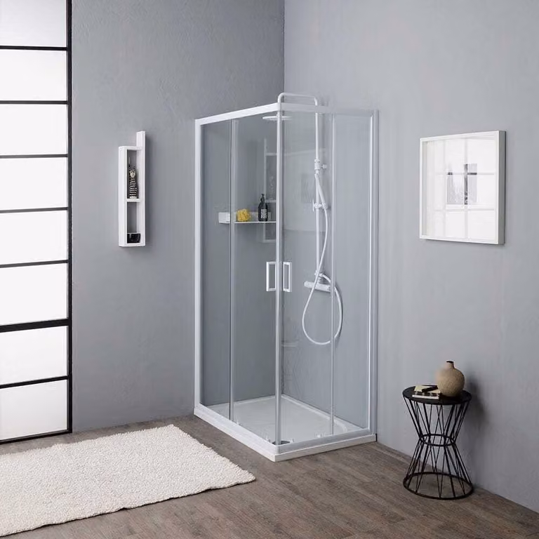 Box doccia con telaio bianco 70x90 cm | Venere