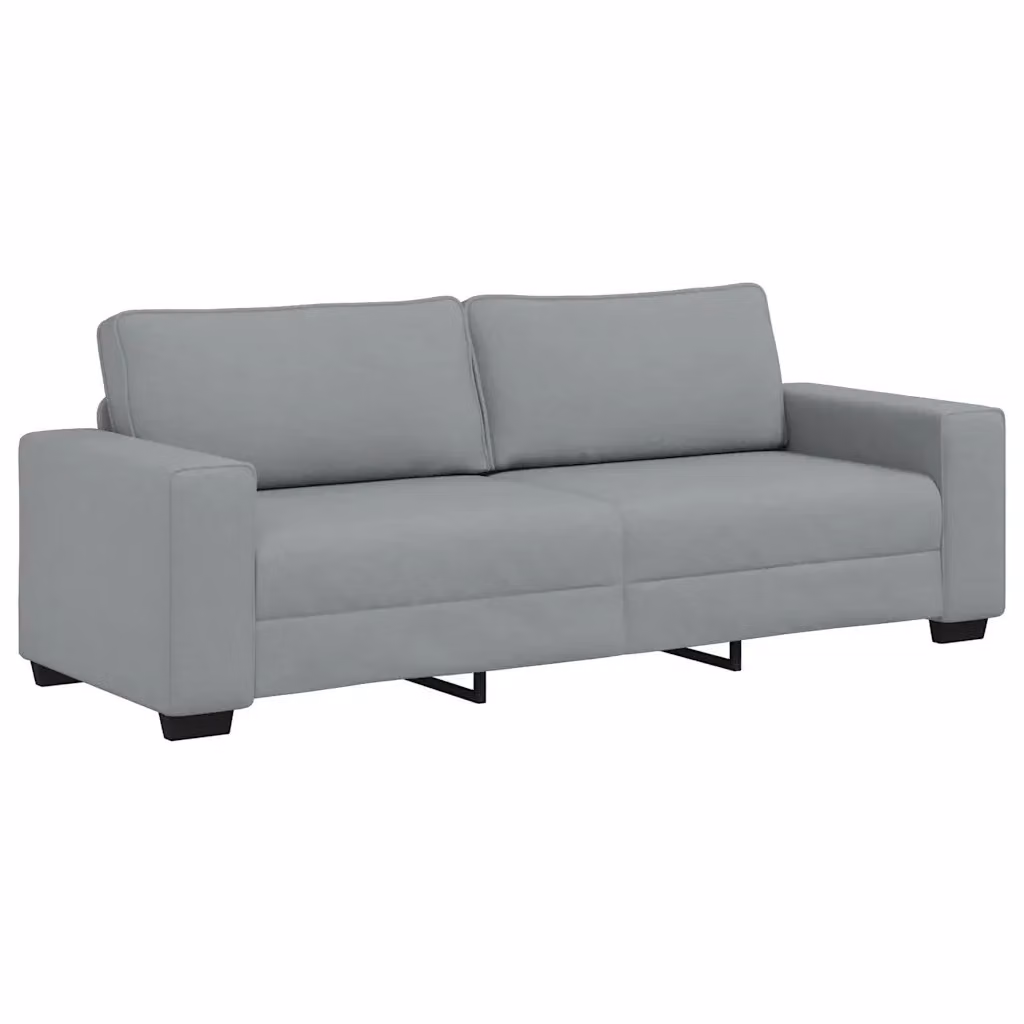 Divano moderno vidaXL in tessuto grigio con struttura mista e imbottitura in schiuma L: 220 cm, P: 77 cm, H: 82 cm – 2