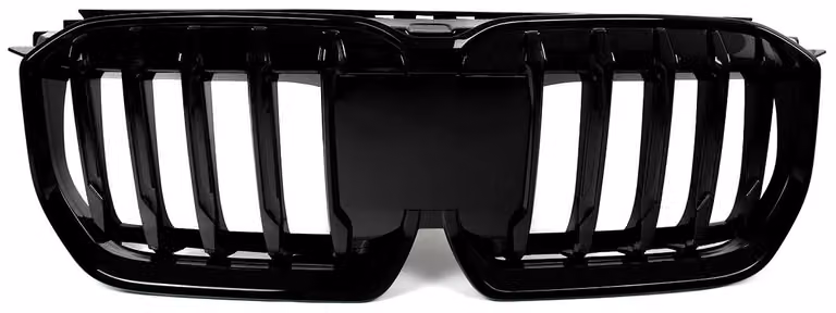 Griglia paraurti anteriore, finitura nera lucida, design a singola linea, realizzata in plastica ABS, compatibile con modelli dal 2023 al 2024, griglia racing