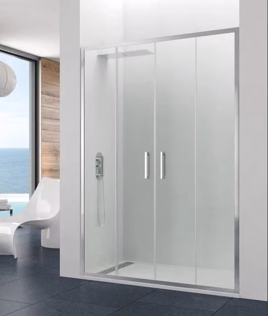 Box doccia frontale PRESTIGE 2 fissi + 2 scorrevoli 170 cm (166-172) cromo lucido vetro trasparente