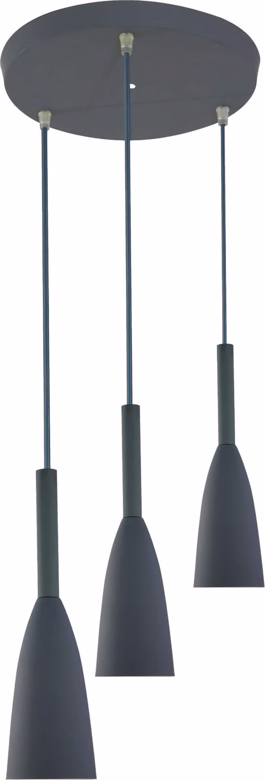 Lampada a sospensione Solin grigia 3xE27x60W in metallo, dimensioni: 100x30x30 cm, IP20, Light Prestige