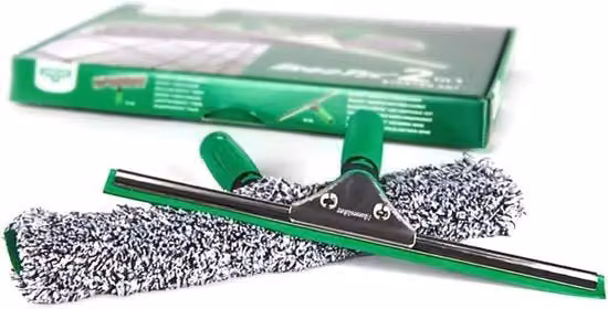 Kit di pulizia finestre 2in1 con aspirapolvere e lavastoviglie 35cm