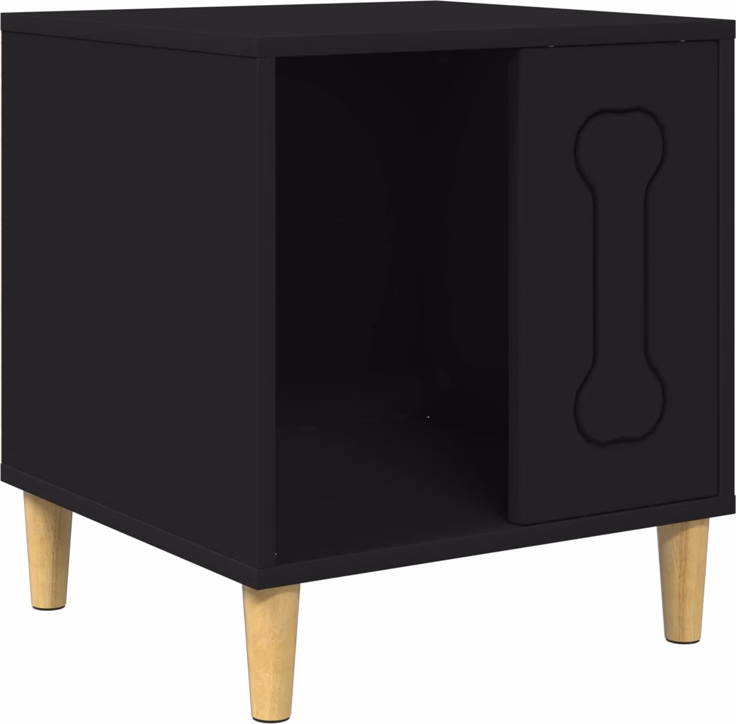Cuccia per cani Nero 44 x 42 x 49 cm Legno multistrato