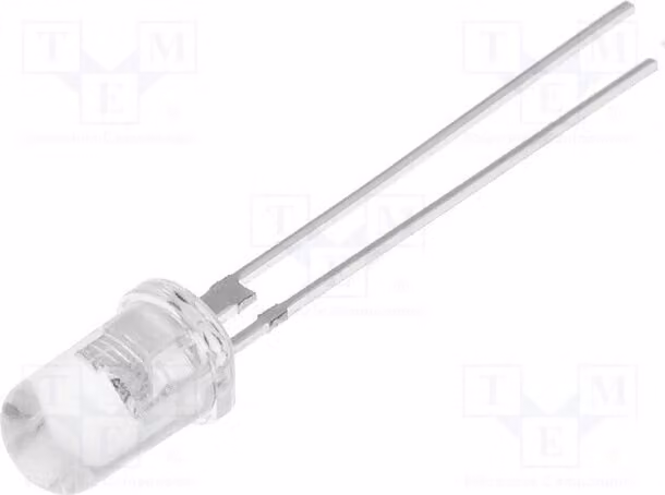 2 LED a montaggio superficiale (SMD) da 5 mm, angolo di emissione 30°, tensione di funzionamento 2÷2,6V, intensità luminosa 18000÷22000 mcd, modello OSR5CA5C31P, LED rossi, corrente di funzionamento 70mA