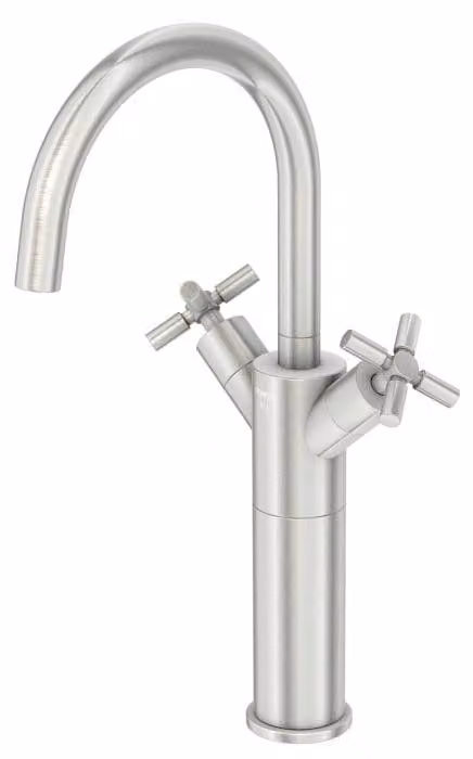 Robinetterie de lavabo Steinberg Série 250, haut, pivotante, à deux poignées, avec vidage, portée de 155 mm, 2501550BN, 2501550BN