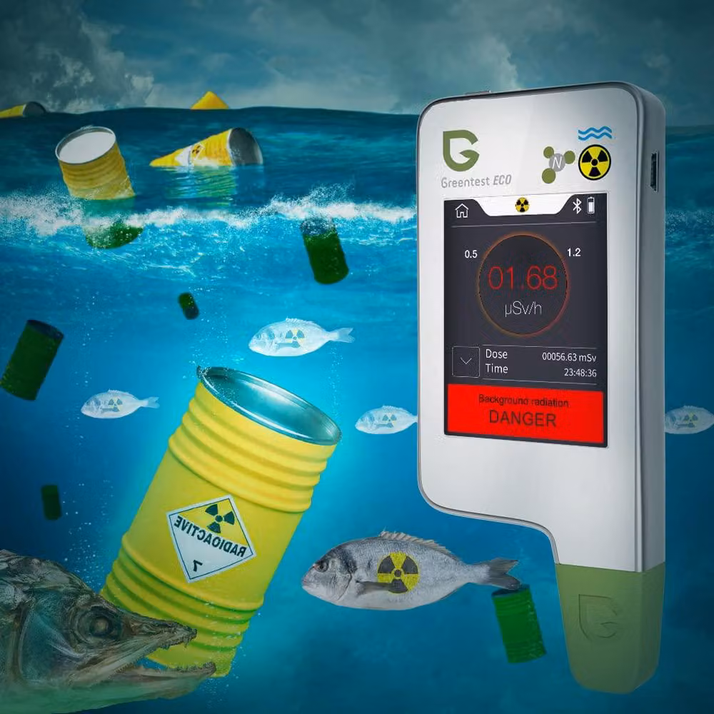 Misuratore di radiazioni - Tester di nitrati per verdure, carne, pesce, tester per acqua TDS, misuratore di radiazioni, misuratore di nitrati, misuratore di radiazioni, tester di nitrati, contatore Geiger, dosimetro (bianco)
