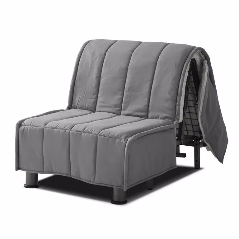 Copertura Divano Letto + Cuscini EVENING 80x190 cm Grigio