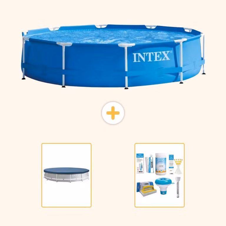 Piscina autoportante rettangolare - 366x76 cm - 3 pezzi - Modello S22455