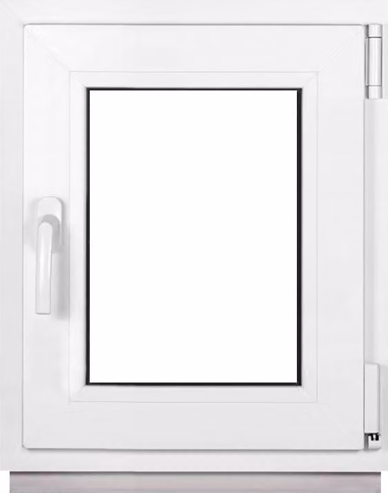 Finestra Framex per cantina piccola finestra bianca larghezza x altezza 45 x 50 cm (450 x 500 mm) doppia (32 mm) rotazione/inclinazione DIN destra - Premium - Tutte le misure