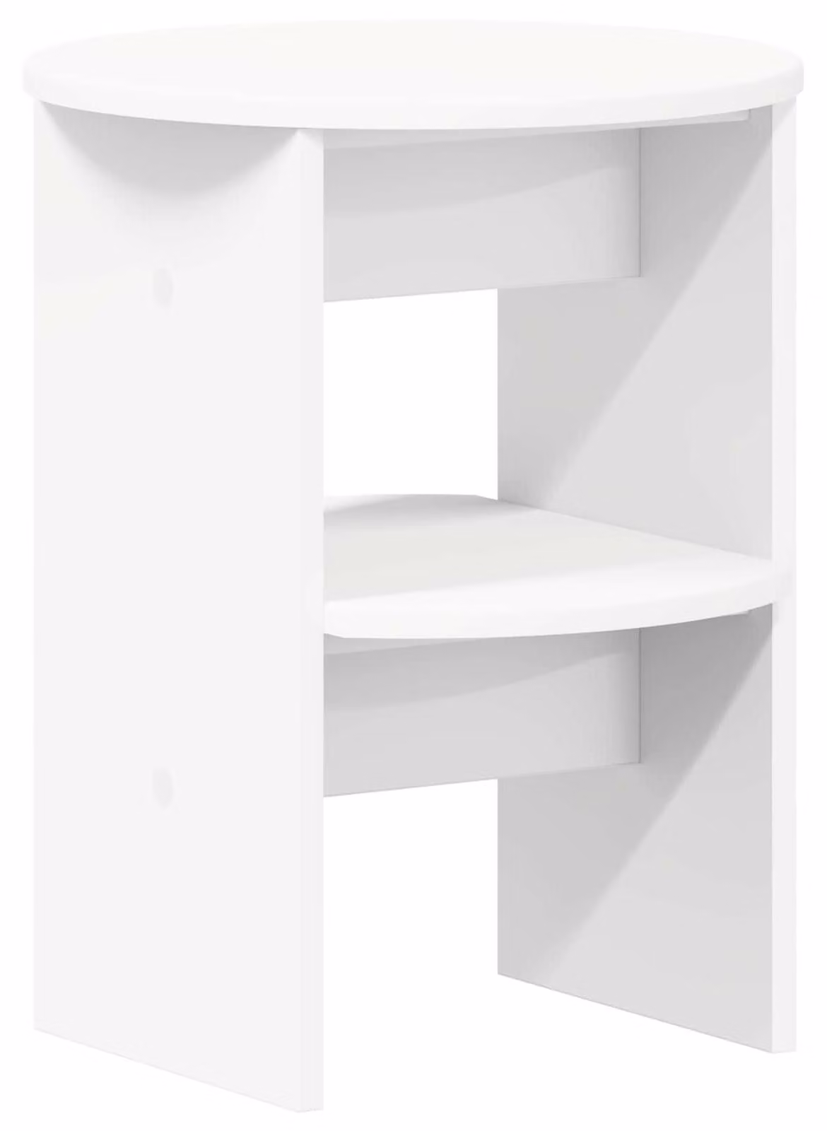 Mobile laterale Bianco Ø40 x 50 cm Legno ingegnerizzato
