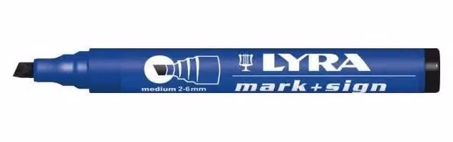 Marcatore permanente LYRA 111 larghezza linea 2-6 mm nero punta obliqua