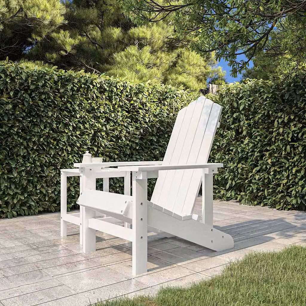 Sedia da giardino Adirondack vidaXL bianca in HDPE resistente ai raggi UV