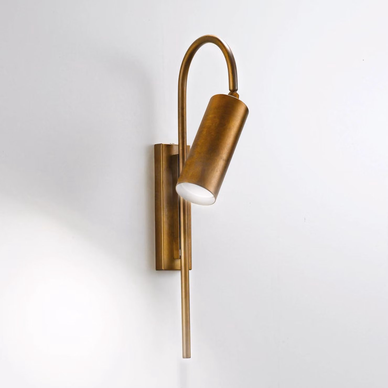 Cremasco Faretto 7537, dimmerabile, Bronzo / Ottone antico, Soggiorno / Sala da pranzo, Ottone, Moderno, Applique