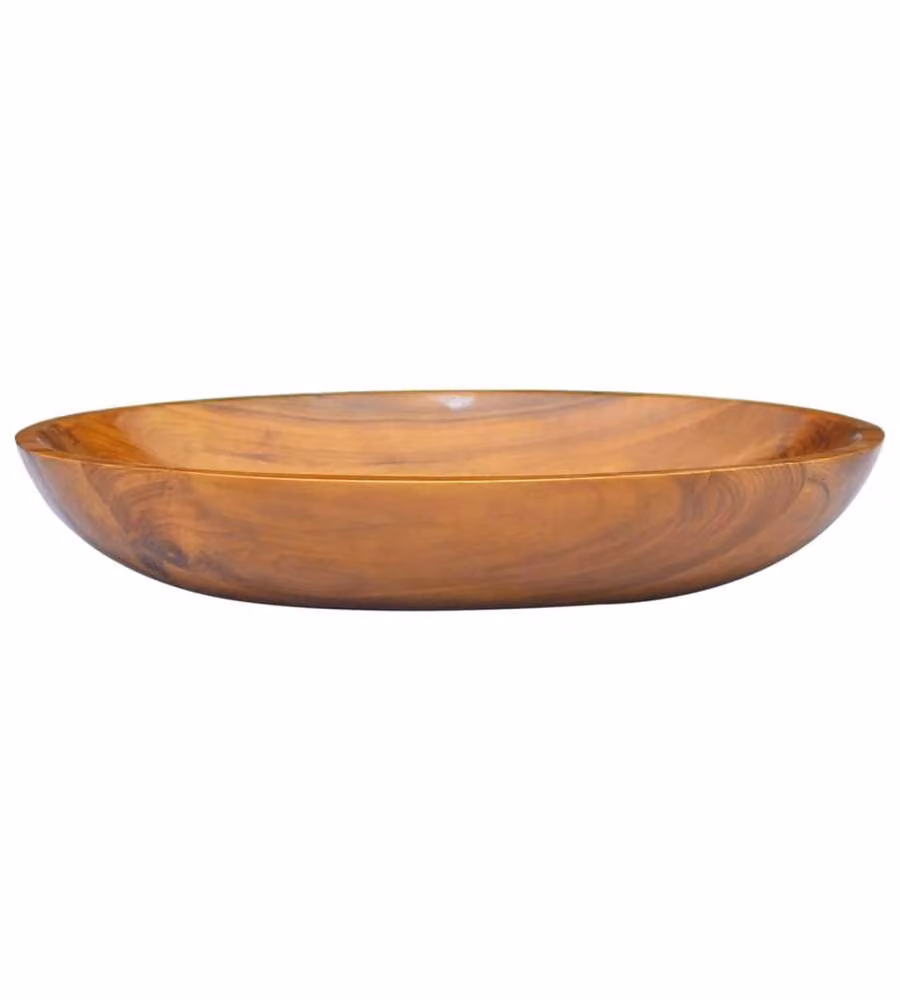 Lavabo in Legno Massello di Teak 60x40x10 cm