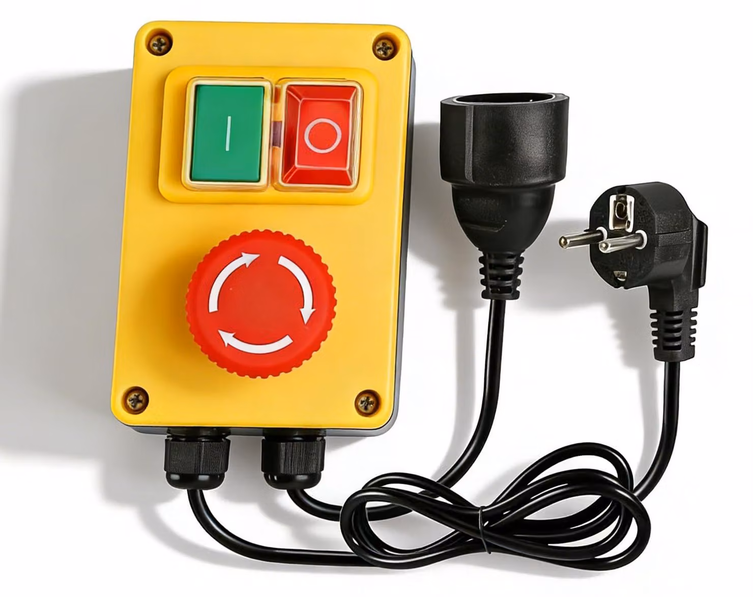 Interruttore unipolare, 250 V, elettromagnetico, interruttore di sicurezza con funzione di arresto di emergenza