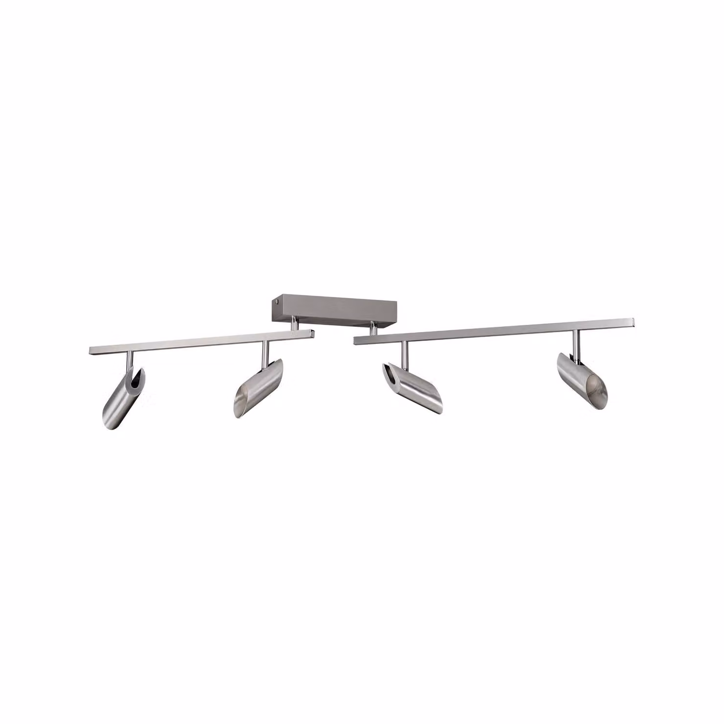 Brilliant Faretto da soffitto LED Risell, lunghezza 104 cm, colore alluminio dimmerabile, Alluminio / Grigio / Zincato, Soggiorno / Sala da pranzo, Alluminio, Moderno