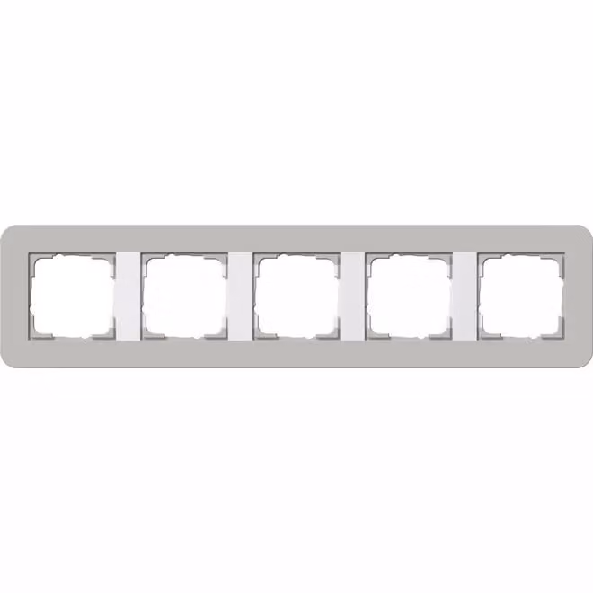 Gira 0215412 Cornice di copertura 5f Gira E3 Grigio/Bianco puro