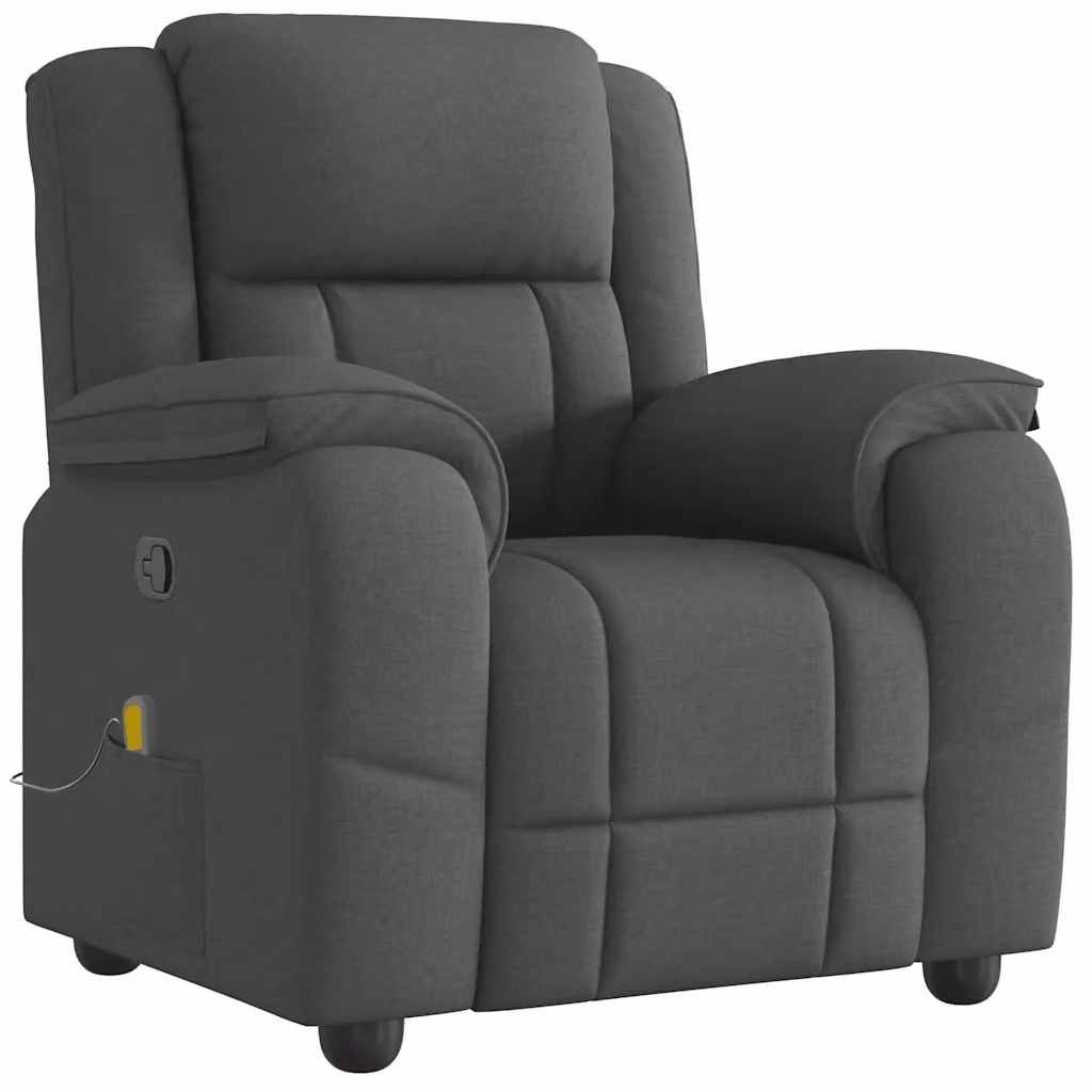 Poltrona Reclinabile Relax vidaXL in Tessuto Grigio con Imbottitura in Schiuma – 2
