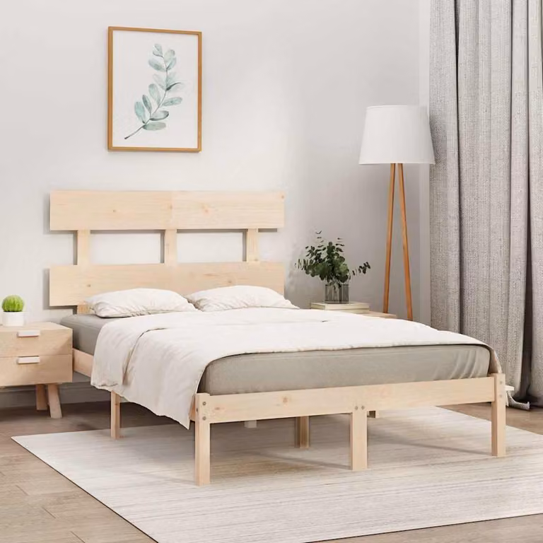 vidaXL Giroletto in Legno di Pino Massello con Listelli Fissi L/P/H: 160 x 200 x 165,5 cm
