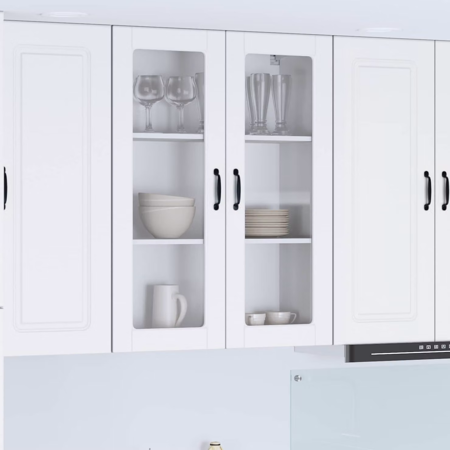 Pannello per lavastoviglie incasso vidaXL Kalmar Bianco L: 80 cm, P: 31 cm, H: 100 cm