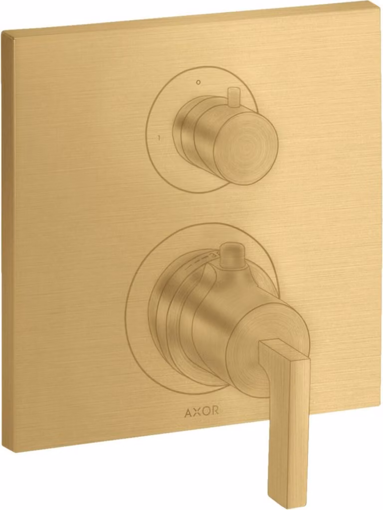 hansgrohe AXOR Citterio thermostat encastré avec vanne d'arrêt/changeur, béqu'illes, 2 consommateurs, 39720250, 39720250