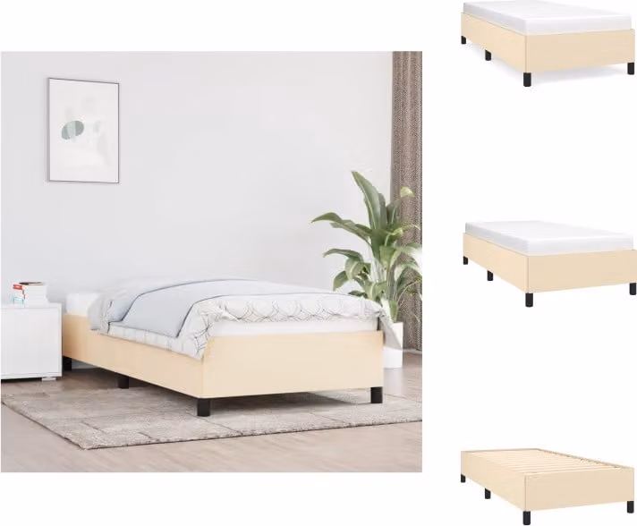 vidaXL Struttura letto crema 80x200 cm in tessuto - Letti e strutture letto